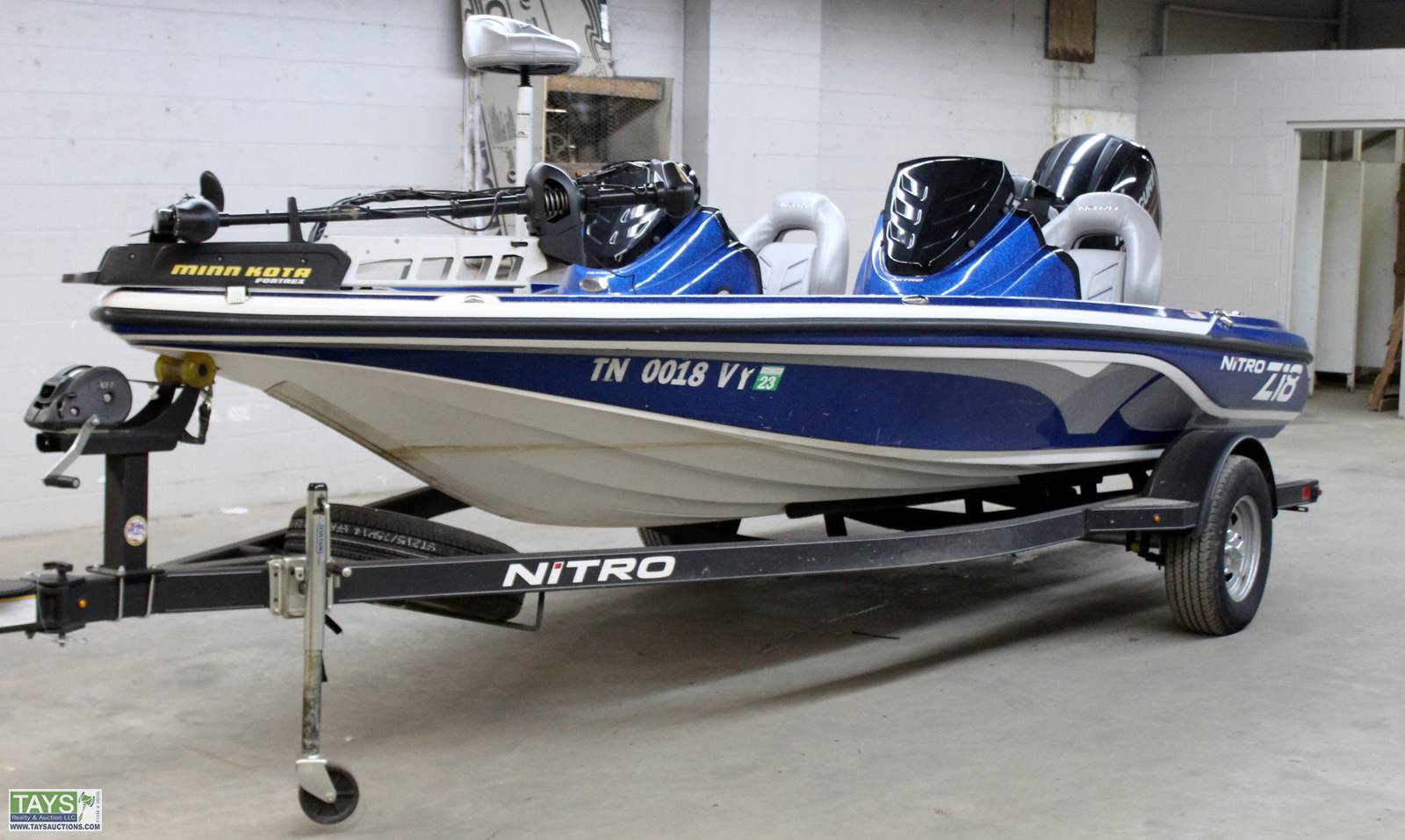 Tays Realty & Auction - Auction: ONLINE ABSOLUTE & BANKRUPTCY AUCTION:  VEHICLES • BOAT • TRACTOR • TOOLS • HVAC EQUIP • NEW SMALL ENGINE PARTS  ITEM: 2017 Z18 Nitro 18' Bass Boat