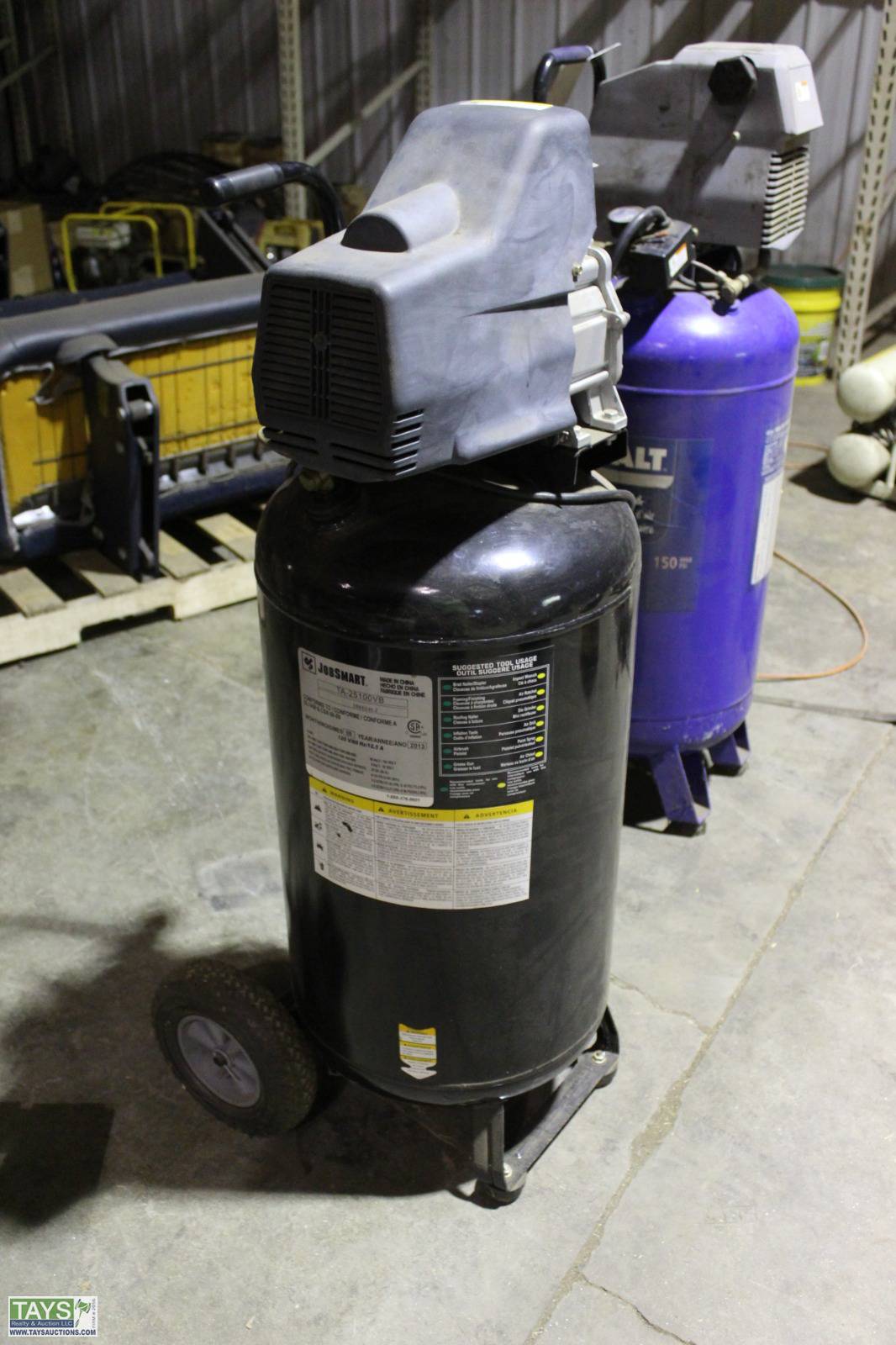 Tays Realty & Auction - Auction: ONLINE ABSOLUTE AUCTION: UPPER CUMBERLAND  RENTAL & SALES BUSINESS LIQUIDATION ITEM: Job Smart Air Compressor