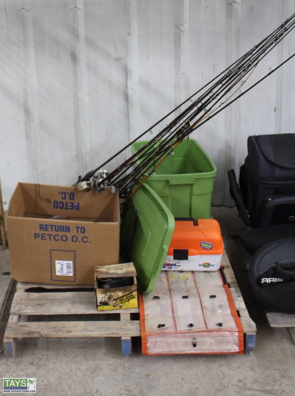 Tays Realty & Auction - Auction: ONLINE ABSOLUTE AUCTION: FURNITURE - TOOLS  - GLASSWARE - HOME DECOR ITEM: Fishing Rods and Tackle