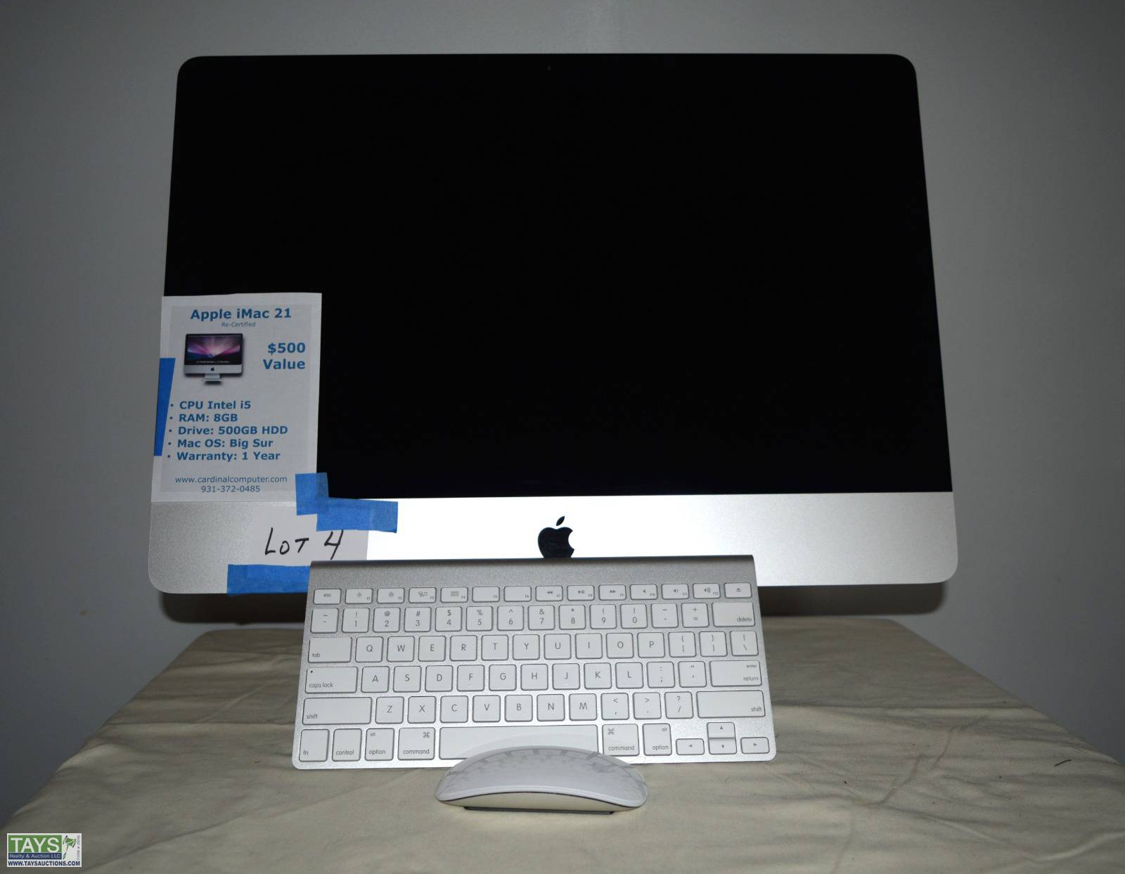 Tays Realty & Auction - Auction: ONLINE BENEFIT AUCTION: 54th ANNUAL  KIWANIS BENEFIT AUCTION ITEM: Apple iMac 21 Re-Certified