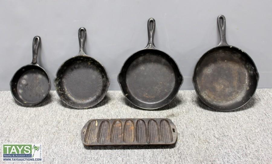 Sold at Auction: 4- Cast Iron Skillets