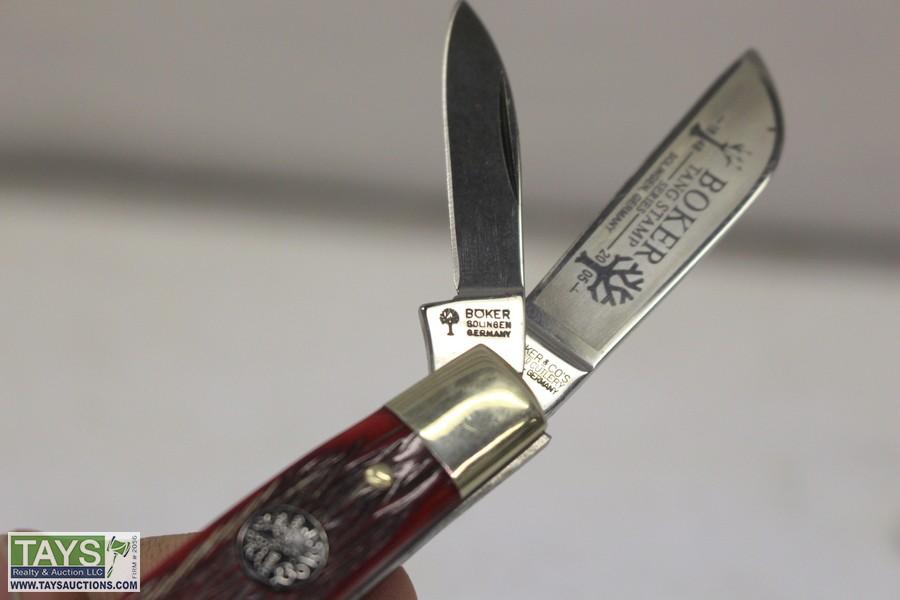 Tays Realty & Auction - Auction: 2018 Tays Facility Firearms & Coins  Auction ITEM: Antique Boker/ Solingen 2 Blade Small Knife