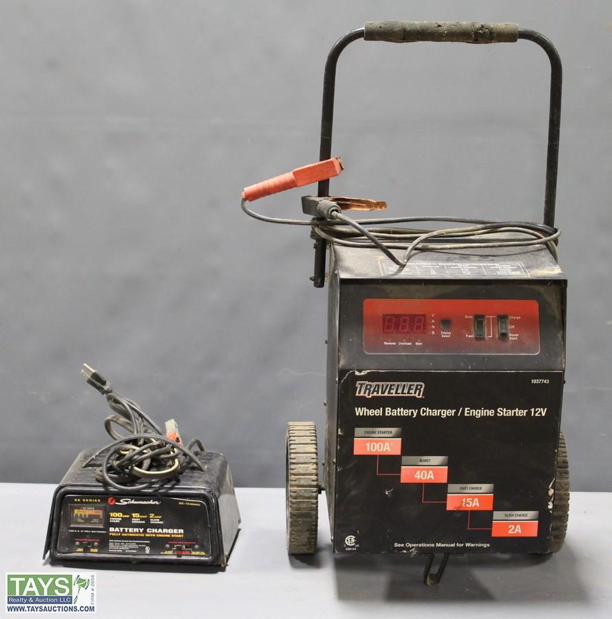 Tays Realty & Auction - Auction: Wood Processing Equipment ITEM: Two Battery  Charger/Auto Start